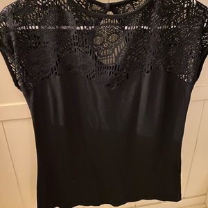 Black skull lace blouse